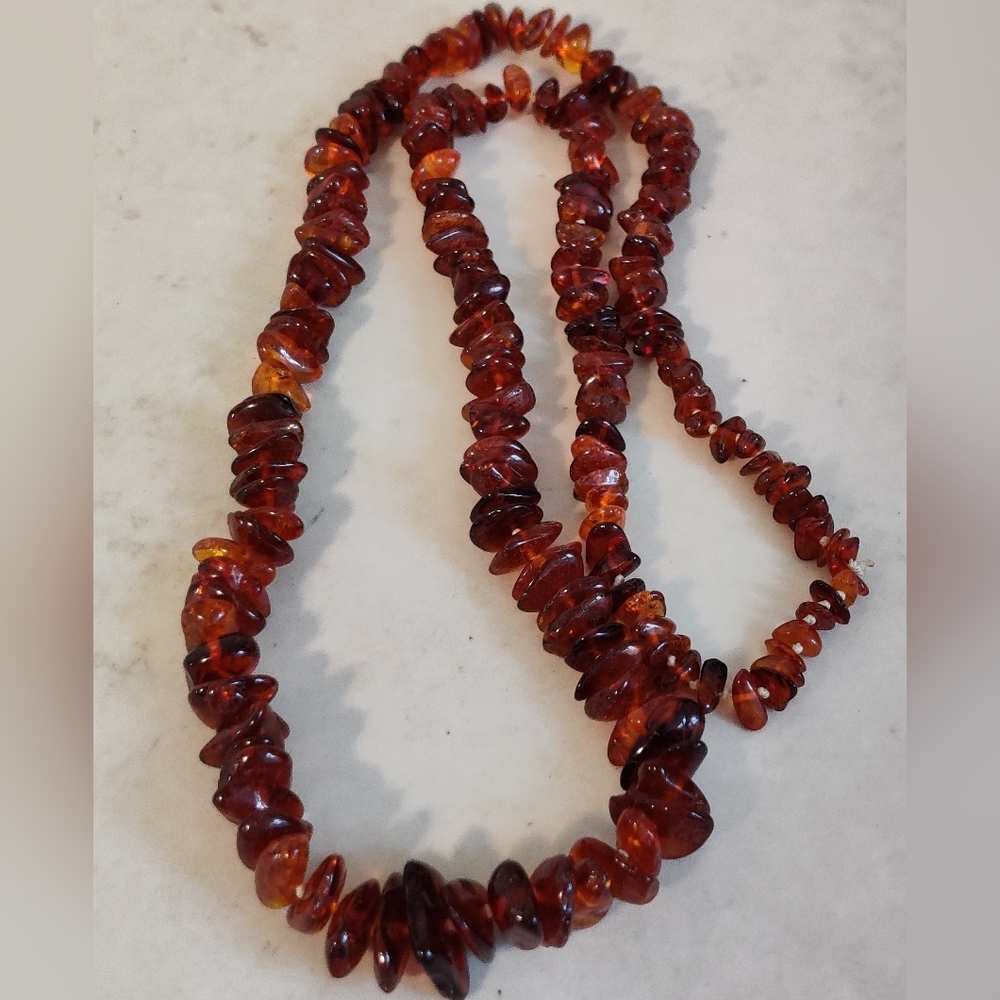 Vintage Genuine Baltic Amber Long Necklace